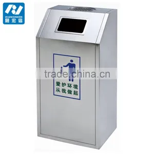 Shopping Mall Stainless Steel Waste Rubbish Bin thumbnail-1