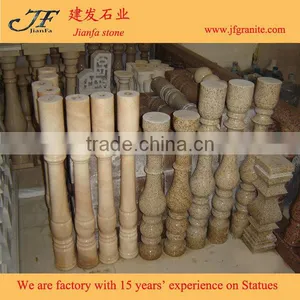 Beautiful Peach Blossom Red Polished Hand Carved Granite Baluster thumbnail-6