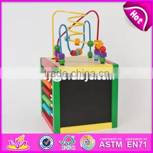 Best Educational Bead Maze Toys Mini Wooden Kids Activity Cube W11B142 thumbnail-3