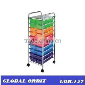 Plastic Cart, Easy Movable Trolley Cart, 6 Tier Drawer Storage Cart thumbnail-3