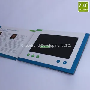4 Button LCD Video Brochure Paper Video In Print Brochure For Advertising thumbnail-2