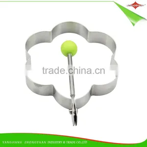 ZY-F1406 Good Quality Flower Style Stainless Steel Egg Ring Pancake Mold thumbnail-1