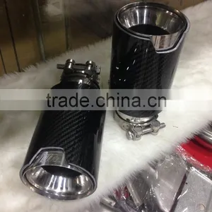 China Factory Price Auto Accessories Racing Exhaust Tip Tuning Carbon Fiber Exhaust Tip thumbnail-5