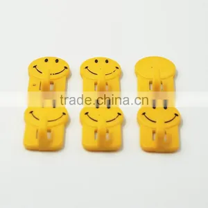 Set of 6 Yellow Smile Face Household Plastic Self Adhesive Wall Hook thumbnail-2