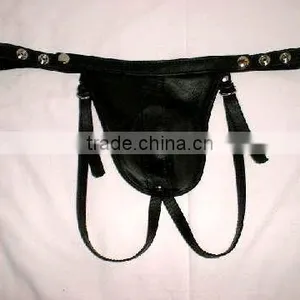 Black Leather Chaps Jock thumbnail-1