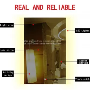 Modern Bathroom Mirror With Demister Pad ,modern Bathroom Mirror With Touch Switch thumbnail-1