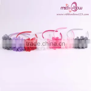 Wholesale Cheap Baby Headband Handmade Organza Fabric Flower Headband thumbnail-1