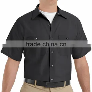 Direct Factory Wholesale Custom Black Mens Work Shirts for Men thumbnail-1