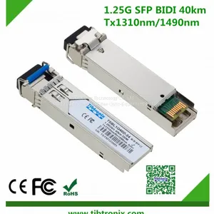 Sfp для Cisco 1.25 Гбит/с 40 км LC BiDi SFP-трансивер с одним LC-коннектором, 1310 нм передача/1490 нм прием, DFB-LD, одномодовый, DDM thumbnail-1