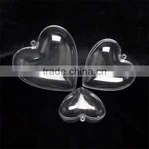 Christmas Supplies High Transparent Food Grade Environmental Protection Material Plastic Heart-shaped Christmas Ball thumbnail-1