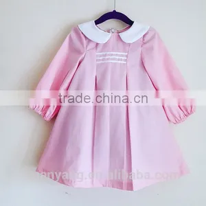 New Fashion Long Sleeve Pink Baby Girl Summer Designer One Piece Party Princess Dress thumbnail-1