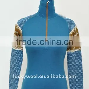 Women 1/2 Zip Merino Underwear thumbnail-1