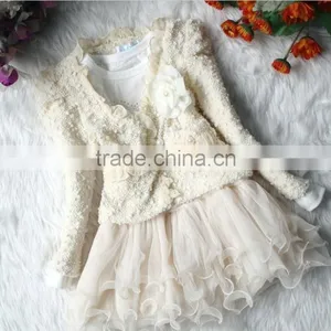2014 Kids Girls Lace Skirt Dress+Coat Jacket 2Pcs Set Party Tulle Tutu Dress SV010612 # thumbnail-1