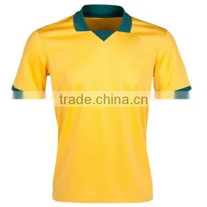 Yellow Custom Soccer Jersey China Wholesale thumbnail-1