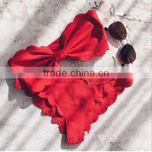 OEM Cheap Popular Sexy Hot Bowknot Beach Girl Lady Bikini thumbnail-1