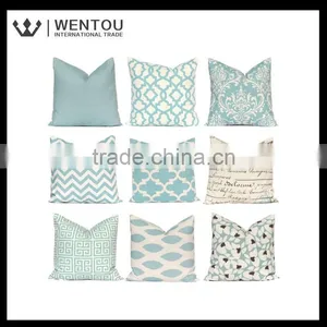 Fashion Plain Blue Throw Pillow Cover thumbnail-1