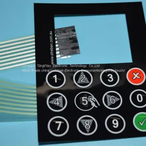 Keypad Membrane Switch Flexible Circuit With 3m Adhesive thumbnail-1