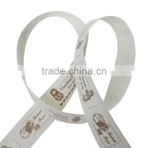 Labels Handmade DIY Craft Off-white & Light Brown Ribbon Girl Doll Pattern Christmas Cotton Fabric Sewing Ribbon thumbnail-1