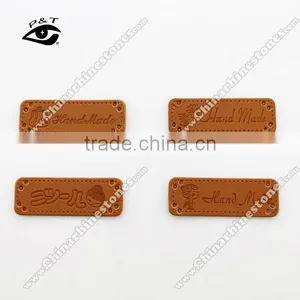 Handmade Label PU Leather Labers for Jeans Bags Shoes Purse thumbnail-1