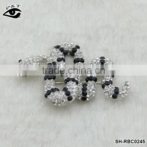 Snake Shape Brooch Animal Rhinestone Pins for Clothing Dress Hats Bags Shoes thumbnail-1