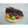 Healthy Washable Polyrattan Round Storage Basket For Fruit , Biege thumbnail-1