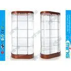 Five Shelves Glass Display Showcases With Locking Sliding Door thumbnail-1