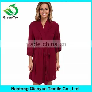 Women's Short Modal Robe Rhinestone Bride Bath Robe Wholesale thumbnail-1