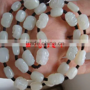 Jewels Jade Hetian Jade Jade Necklace Male Eighteen Arhats Handmade Jade Pendant Necklace Chain Lanyard Mens Genuine Jade Stone thumbnail-4