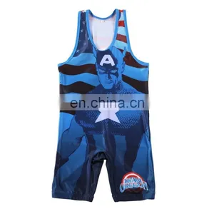 Sublimated Customized Wrestling Singlets for Wholesale thumbnail-4