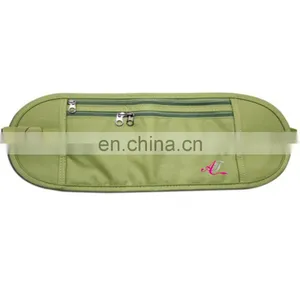 Travel Beige Buckle Design Ripstop Nylon Rfid Safe Money Belt thumbnail-2