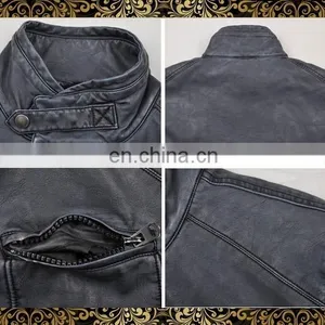 2015 New Model Designer Biker Leather Jacket thumbnail-4