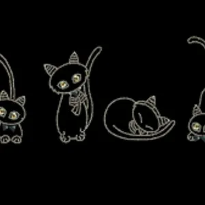 Wholesale Fashion Design Repair Kitten Diamond Rhinestone Iron on Transfer thumbnail-4