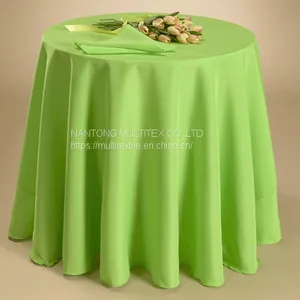 Round Polyester Tablecloth Polyester Wedding Tablecloth thumbnail-1