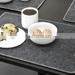 2019 Customized Best Seller Gray Square Absorbent Wool Felt Place Mat thumbnail-1