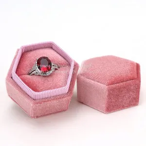 Custom Luxury Paper Cardboard Jewelry Gift Box Velvet Wedding Ring Box For Sale thumbnail-1