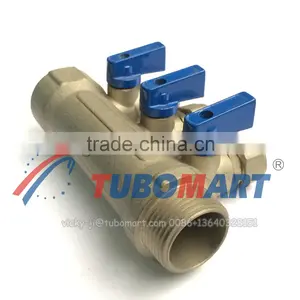 China Supply Heating Plumbing Brass Pap Pex Pipe Manifolds With Ball Valve thumbnail-3