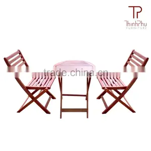 2016 NEW STYLE OUT DOOR FURNITURE - Bistro Set - Eucalyptus Wood thumbnail-1
