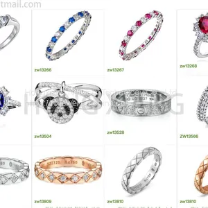 Brand Jewelry Style Fashion S925 Diamond Ring Set thumbnail-5