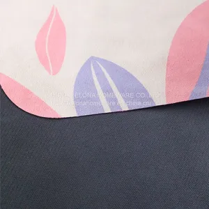 HOT Wholesale Colorful Fabric Rubber Yoga Matt Suede thumbnail-5