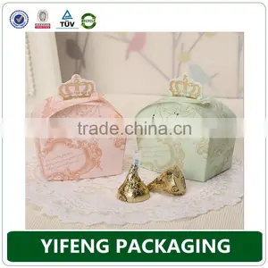 Light Pink Ribbon Wedding Favor Bridal Candy Gift Box Baby Shower Party Cut Out Pram Packing Box, Box for Gift thumbnail-1