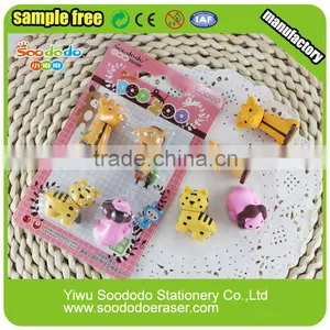 Blister Card Package Animal Eraser Stationery thumbnail-1
