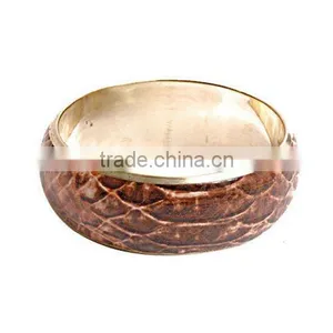 Embossed Leather Bangle thumbnail-1