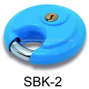 Colorful Keyed Disc and Discus Padlock With Strong Chrome Plated Shackle thumbnail-3