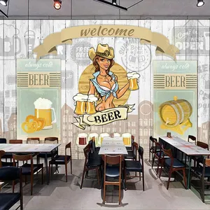 Custom Bar Dance Wallpaper Background Wall Paper Summer Outdoor Dinner Mural Restaurant Clubs KTV Decor Murals 3D Dropshipping thumbnail-4