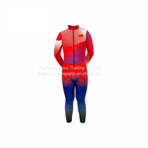 Confortable Sublimation Custom Ski Ice Speed Skating Tights Racing Suits Skin Suit thumbnail-5
