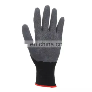 13 G High Quality Industrial Black Construction Latex Coated Protective Work Latex Safety Gloves thumbnail-2