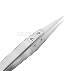 Ceramic Interchangeable Tweezers High Temperature and Anti-static Stainless Steel Flying Wire Tweezers High Precision Elbow thumbnail-5