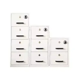 2 3 4 Drawers Steel Fireproof Safe Cabinet Vertical Steel Filing Cabinet thumbnail-1