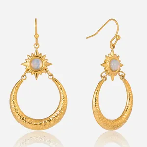 Tarnish Free Gold Plated Stainless Steel Earrings Waterproof Fashion Jewelry thumbnail-3