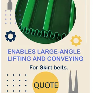 PVC Conveyor Belt Cleats Prevent Material Spillage. thumbnail-4